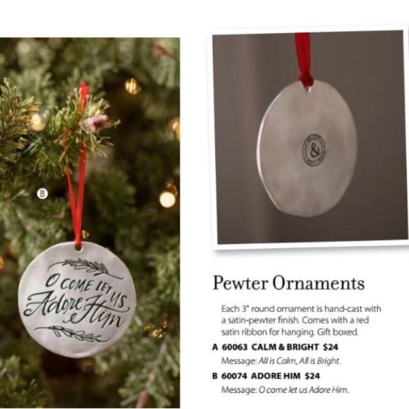 Mary & Martha Christmas Ornament O Come Let Us Adore Him Hallmark Dayspring Co. - Picture 3 of 5